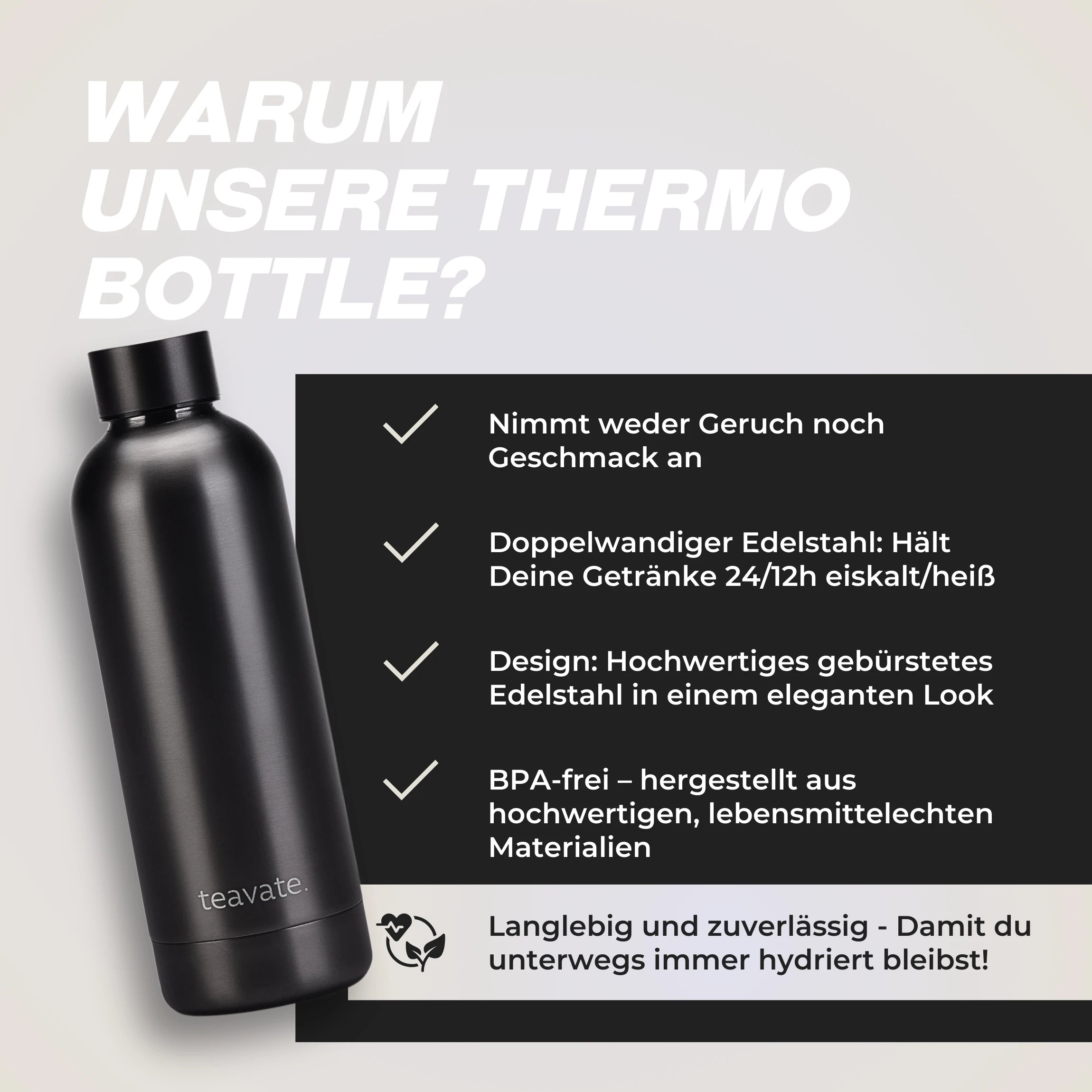 THERMO STEEL BOTTLE BRUSHED 500ML